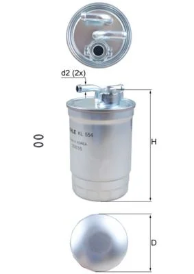 Fuel Filter KNECHT KL 554D