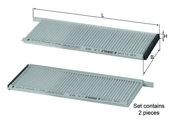 Filter, cabin air KNECHT LA 195/S