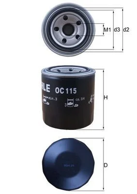 Filtro de Óleo KNECHT OC 115