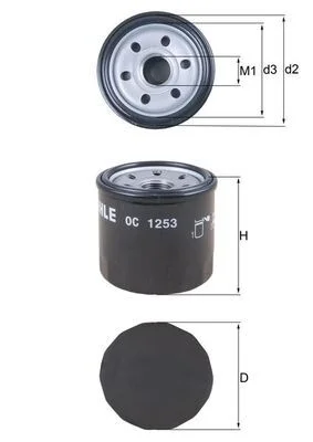 Filtro de Óleo KNECHT OC 1253