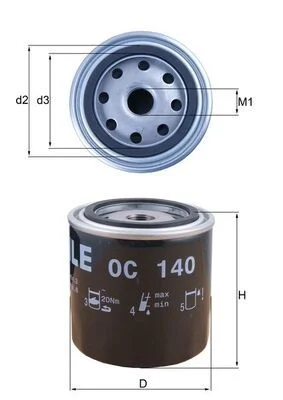 Oil Filter KNECHT OC 140