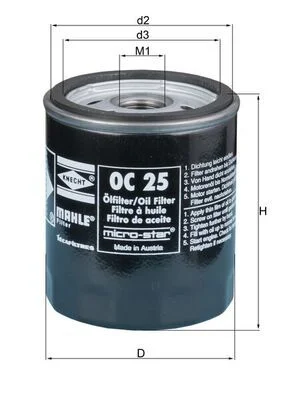 Filtro de Óleo KNECHT OC 25