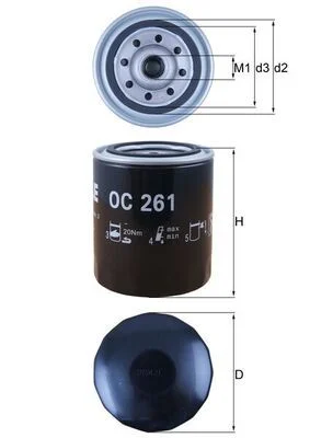 Filtro de Óleo KNECHT OC 261