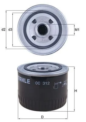 Filtro de Óleo KNECHT OC 312