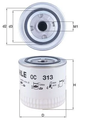 Filtro de Óleo KNECHT OC 313