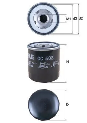 Filtro de Óleo KNECHT OC 503