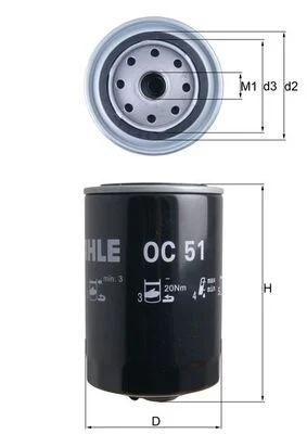 Filtro de Óleo KNECHT OC 51