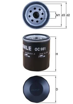 Filtro de Óleo KNECHT OC 981