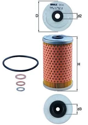 Filtro de Óleo KNECHT OX 34D