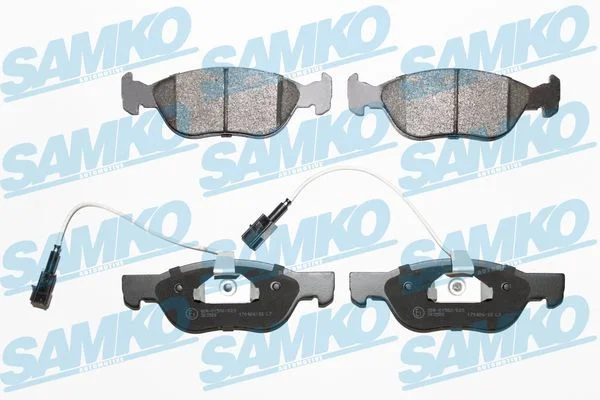 Conjunto de pastilhas de travão de disco SAMKO 5SP1076