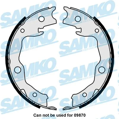 Conjunto de sapatas de travão, travão de estacionamento SAMKO 81034