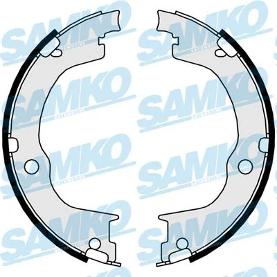 Conjunto de sapatas de travão, travão de estacionamento SAMKO 89750