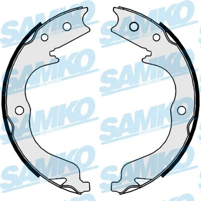 Conjunto de sapatas de travão, travão de estacionamento SAMKO 89860