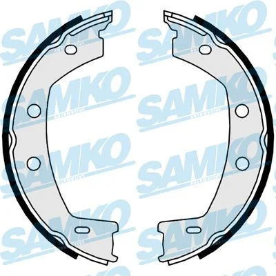 Conjunto de sapatas de travão, travão de estacionamento SAMKO 89950
