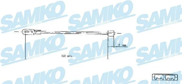 Tração do cabo, travão de estacionamento SAMKO C0578B