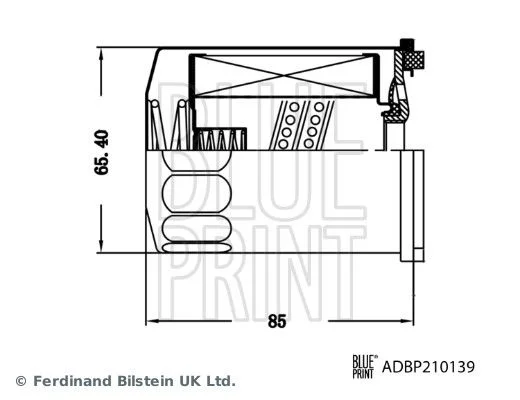 Filtro hidráulico, transmissão automática BLUE PRINT ADBP210139