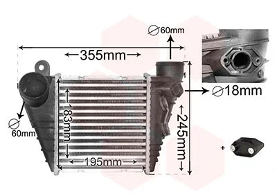 Intercooler VAN WEZEL 03004185