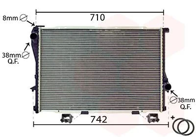 Radiador, arrefecimento do motor VAN WEZEL 06002233