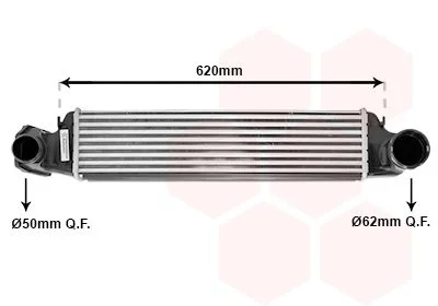 Intercooler VAN WEZEL 06004282