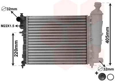 Radiador, arrefecimento do motor VAN WEZEL 09002115