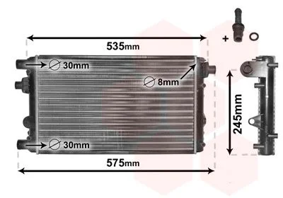 Radiador, arrefecimento do motor VAN WEZEL 17002239