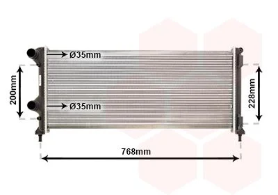 Radiator, engine cooling VAN WEZEL 17002250