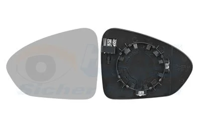 Mirror Glass, exterior mirror VAN WEZEL 1717837