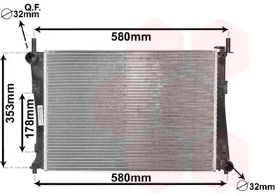 Radiador, arrefecimento do motor VAN WEZEL 18002325