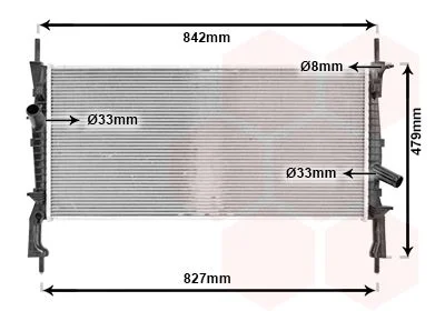 Radiator, engine cooling VAN WEZEL 18002405