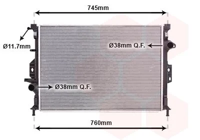Radiator, engine cooling VAN WEZEL 18002424