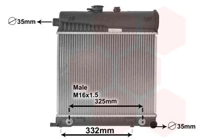 Radiador, arrefecimento do motor VAN WEZEL 30002150