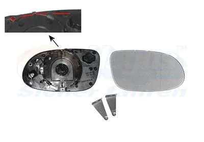 Mirror Glass, exterior mirror VAN WEZEL 3014838