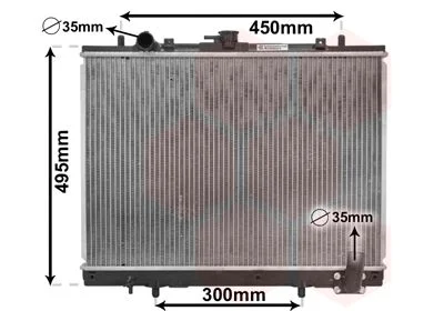 Radiator, engine cooling VAN WEZEL 32002161