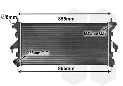 Radiador, arrefecimento do motor VAN WEZEL 40002308