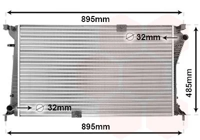 Radiador, arrefecimento do motor VAN WEZEL 43002490