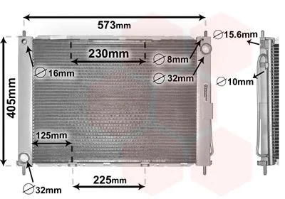 Radiador, arrefecimento do motor VAN WEZEL 4300M405