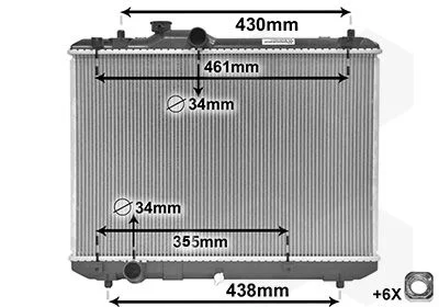 Radiador, arrefecimento do motor VAN WEZEL 52002083