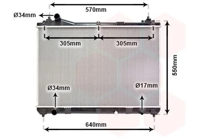 Radiador, arrefecimento do motor VAN WEZEL 52002100