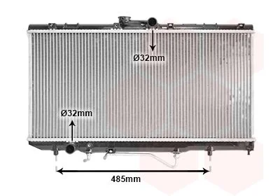 Radiador, arrefecimento do motor VAN WEZEL 53002146