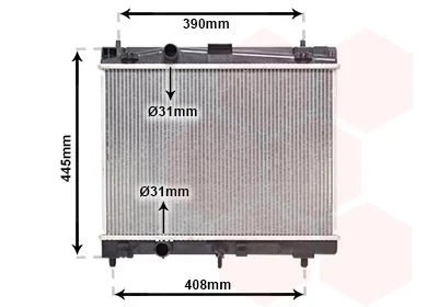 Radiador, arrefecimento do motor VAN WEZEL 53002357