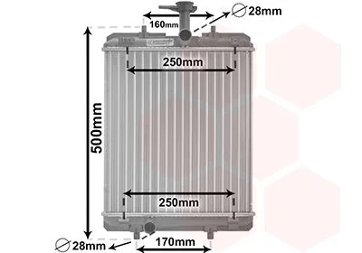 Radiator, engine cooling VAN WEZEL 53002360