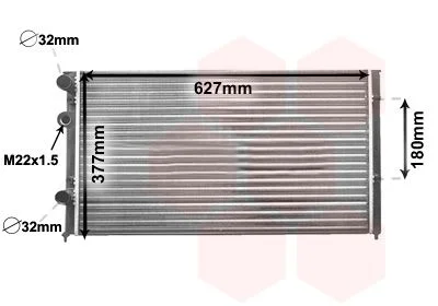Radiador, arrefecimento do motor VAN WEZEL 58002027