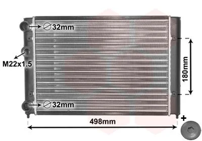 Radiator, engine cooling VAN WEZEL 58002028