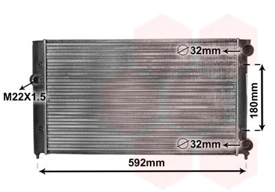 Radiador, arrefecimento do motor VAN WEZEL 58002099