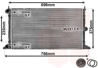 Radiador, arrefecimento do motor VAN WEZEL 58002188