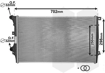 Radiador, arrefecimento do motor VAN WEZEL 58002206