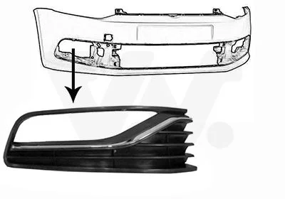Grelha de Ventilação, para-choques VAN WEZEL 5814594