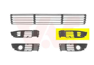 Grelha de Ventilação, para-choques VAN WEZEL 5837591