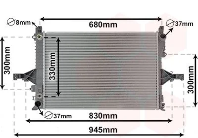 Radiador, arrefecimento do motor VAN WEZEL 59002115