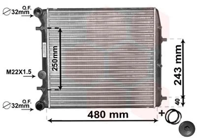 Radiador, arrefecimento do motor VAN WEZEL 76002005